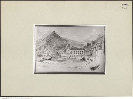 Vorderseite von ICCD [https://www.deutsche-digitale-bibliothek.de/content/lizenzen/rv-ez/] Ansicht der Stadt Amalfi - Gesamtansicht, bh134629_recto. Foto.