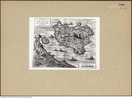 Vorderseite von ICCD [https://www.deutsche-digitale-bibliothek.de/content/lizenzen/rv-ez/] Karte der Insel Ischia - Gesamtansicht, bh134910_recto. Foto.