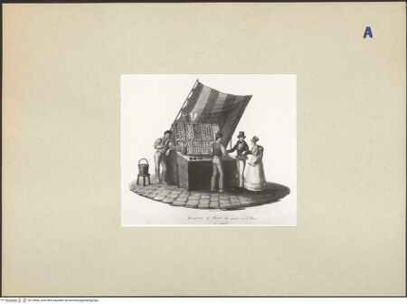 Vorderseite von ICCD [https://rightsstatements.org/page/CNE/1.0/] Verkäufer von Meeresfrüchten bei Santa Lucia in Neapel - , bh134936_recto. Foto.