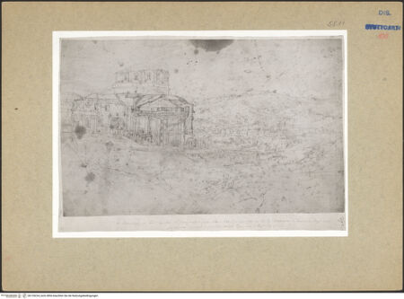 Vorderseite von Staatsgalerie Stuttgart [https://www.deutsche-digitale-bibliothek.de/content/lizenzen/rv-ez/] Ansicht der im Bau befindlichen Peterskirche in Rom - , bh135224_recto. Foto.