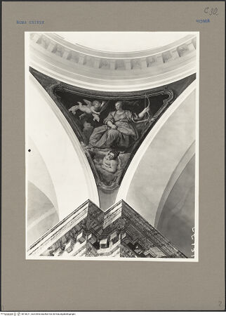 Vorderseite von ICCD [https://www.deutsche-digitale-bibliothek.de/content/lizenzen/rv-ez/] Triumph der KardinaltugendenTemperantia - Ansicht mit Gebälk und Kuppelgesims, bh136211_recto. Foto.