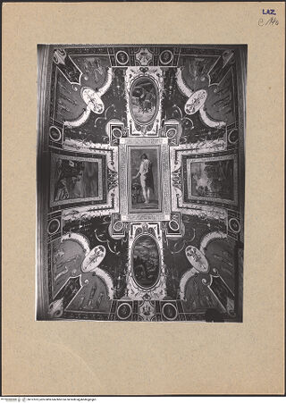 Vorderseite von ICCD [https://www.deutsche-digitale-bibliothek.de/content/lizenzen/rv-ez/] Stanza dell'Inverno: Groteskendekoration, Allegorie des Winters und Landschaften - Gesamtansicht, bh137813_recto. Foto.