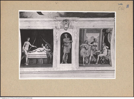 Vorderseite von ICCD [https://www.deutsche-digitale-bibliothek.de/content/lizenzen/rv-ez/] Szenen aus dem Mythos der Psyche - Detail: Psyche und Cupido sowie Psyche vor Venus, bh137818_recto. Foto.