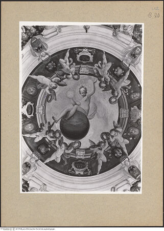 Vorderseite von ICCD [https://www.deutsche-digitale-bibliothek.de/content/lizenzen/rv-ez/] Allegorie der Felicità Eterna, throndende Tugenden und vier Szenen aus dem Alten TestamentPersonifikation der Felicità Eterna - Detail: Personifikation der Felicità Eterna, bh137848_recto. Foto.