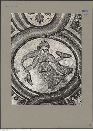 Vorderseite von Sopr.Mon.Lazio [https://www.deutsche-digitale-bibliothek.de/content/lizenzen/rv-ez/] Mosaik mit Amoretten und Vögeln - Detail, bh138299_recto. Foto.