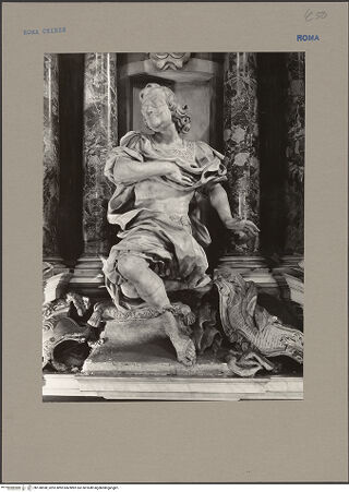 Vorderseite von Sopr. Mon. Laz. [https://www.deutsche-digitale-bibliothek.de/content/lizenzen/rv-ez/] Grabmal des Mario Bolognetti - Detail: Figur des Verstorbenen, bh138598_recto. Foto.