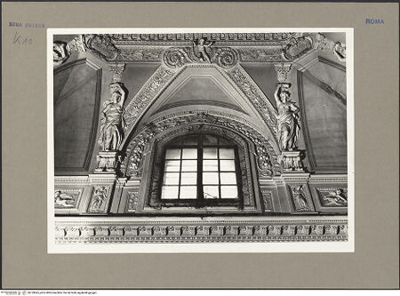 Vorderseite von unbekannt [https://rightsstatements.org/page/CNE/1.0/] Stuckdekoration des Gewölbes - Wölbung mit Stichkappe und Stuckdekoration, bh139065_recto. Foto: Rigamonti.