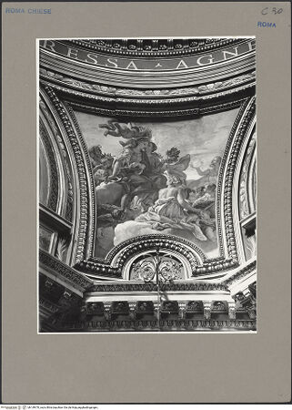 Vorderseite von ICCD [https://www.deutsche-digitale-bibliothek.de/content/lizenzen/rv-ez/] Zyklus der KardinaltugendenAllegorie auf die Iustitia mit Pax, Veritas und Religio - Gesamtansicht, bh139470_recto. Foto.