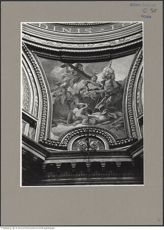 Vorderseite von ICCD [https://www.deutsche-digitale-bibliothek.de/content/lizenzen/rv-ez/] Zyklus der KardinaltugendenAllegorie der Fortitudo mit Fides und Caritas - Gesamtansicht, bh139473_recto. Foto.