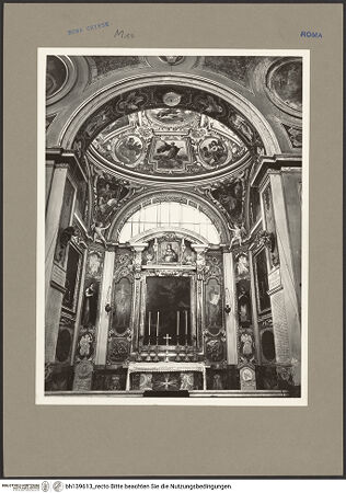 Vorderseite von Rigamonti [http://creativecommons.org/licenses/by-nc-sa/4.0/] San Lorenzo in LucinaCappella Ruspoli (Cappella Alaleone) - Blick zum Altar, bh139613_recto. Foto: Rigamonti, Franco.