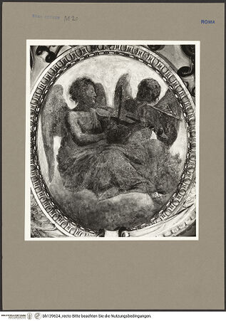 Vorderseite von Rigamonti [http://creativecommons.org/licenses/by-nc-sa/4.0/] Gewölbedekoration mit Szenen aus dem Marienleben und musizierenden Engelnzwei Engel, Violine und Flöte spielend - Gesamtansicht, bh139624_recto. Foto: Rigamonti, Franco.