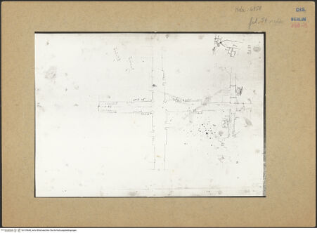 Vorderseite von Kunstbibliothek [https://www.deutsche-digitale-bibliothek.de/content/lizenzen/rv-ez/] Codex Destailleur DDiocletians-Thermen: Gangkreuzung des Heizungssystems - Ausschnitt, bh139684_recto. Foto.