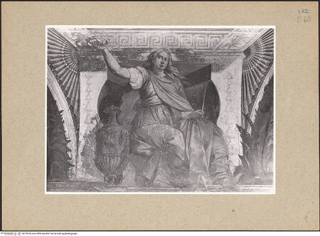 Vorderseite von ICCD [https://www.deutsche-digitale-bibliothek.de/content/lizenzen/rv-ez/] Illusionistische Architekturen, Marinelandschaften und allegorische FigurenPersonifikation der Fama - , bh139745_recto. Foto.