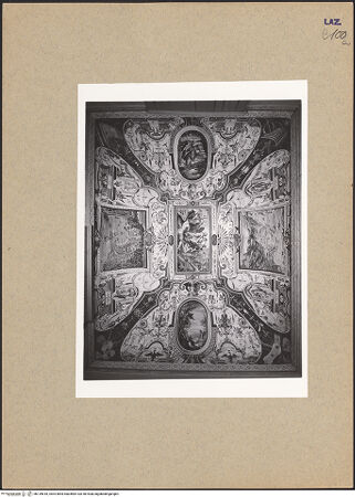 Vorderseite von ICCD [https://www.deutsche-digitale-bibliothek.de/content/lizenzen/rv-ez/] Stanza del Parnaso: Groteskendekoration, Parnaß, Stadtansichten und Landschaften - Gesamtansicht, bh139818_recto. Foto.