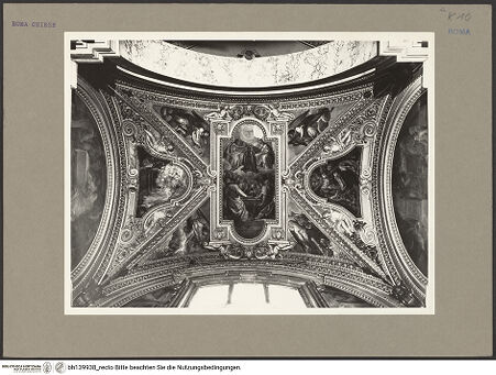Vorderseite von Bibliotheca Hertziana [https://www.deutsche-digitale-bibliothek.de/content/lizenzen/rv-fz/] Santa Maria sopra MinervaCappella dell'Annunziata - Gewölbe, bh139938_recto. Foto: Rigamonti, F..