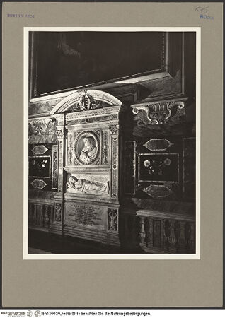 Vorderseite von Bibliotheca Hertziana [https://www.deutsche-digitale-bibliothek.de/content/lizenzen/rv-fz/] Grabmal der Isabella Alvarez-Colonna (gest. 1857) - Gesamtansicht, von rechts, bh139939_recto. Foto: Rigamonti.