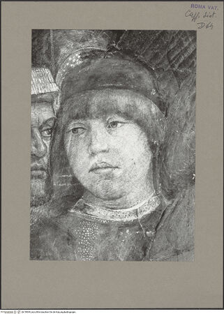 Vorderseite von unbekannt [https://www.deutsche-digitale-bibliothek.de/content/lizenzen/rv-fz/] Szenen aus dem alten und neuen TestamentSzenen aus dem Leben von MosesLetzte Ereignisse im Leben von Moses: Testament und Tod Moses - Detail, Moses erinnert das Volk Israel an die Gesetze Gottes: junger Mann, bh139949_recto. Foto: Fein, Otto.