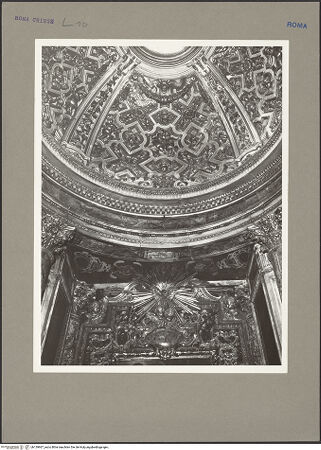 Vorderseite von Bibliotheca Hertziana [https://www.deutsche-digitale-bibliothek.de/content/lizenzen/rv-fz/] Santa Maria in VallicellaCappella di San Filippo Neri - Altarraum, Kuppel, Detail, bh139967_recto. Foto: Rigamonti.