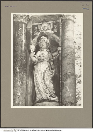 Vorderseite von Rigamonti [https://www.deutsche-digitale-bibliothek.de/content/lizenzen/rv-fz/] Cappella AldobrandiniGrabmal des Silvestro Aldobrandini (gest. 1558)Prudentia - , bh140098_recto. Foto: Rigamonti.