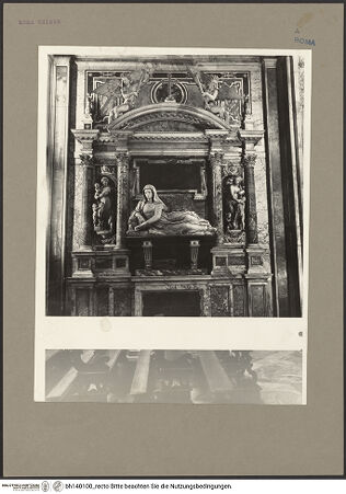 Vorderseite von Rigamonti [https://www.deutsche-digitale-bibliothek.de/content/lizenzen/rv-fz/] Cappella AldobrandiniGrabmal für Lisa Deti Aldobrandini (gest. 1557) - Gesamtansicht, bh140100_recto. Foto: Rigamonti.