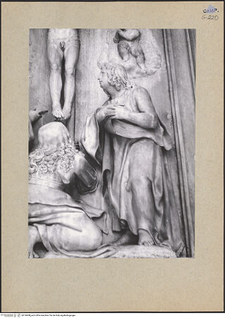 Vorderseite von Blak [https://www.deutsche-digitale-bibliothek.de/content/lizenzen/rv-ez/] Der Gekreuzigte mit Maria, Magdalena und Johannes - Johannes von unten links, bh144498_recto. Foto.