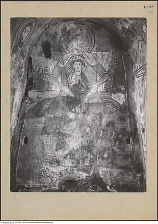 Vorderseite von Frick Art Reference Library [https://www.deutsche-digitale-bibliothek.de/content/lizenzen/rv-ez/] FreskenzyklusMadonna mit Heiligen - Rückwand: Madonna, bh144500_recto. Foto.