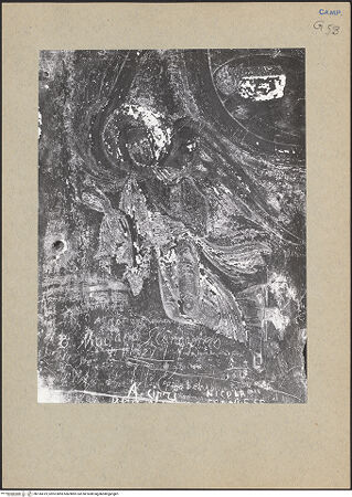 Vorderseite von Guidotti [https://www.deutsche-digitale-bibliothek.de/content/lizenzen/rv-ez/] Zyklus der oberen KapelleChristusbüste zwischen vier Engeln - Engel (vor der Restaurierung), bh145419_recto. Foto: Guidotti.