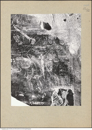 Vorderseite von Guidotti [https://www.deutsche-digitale-bibliothek.de/content/lizenzen/rv-ez/] Zyklus der oberen KapelleHeiliger Nikolaus verhindert die Enthauptung dreier unschuldiger Soldaten - Teilansicht (vor der Restaurierung), bh145435_recto. Foto: Guidotti.