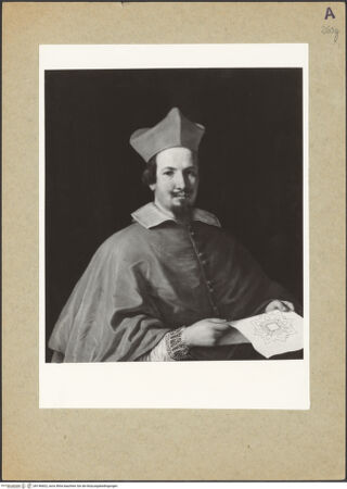 Vorderseite von Villani [https://rightsstatements.org/page/CNE/1.0/] Porträt des Kardinals Bernardino Spada - , bh146602_recto. Foto.