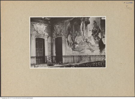 Vorderseite von unbekannt [https://www.deutsche-digitale-bibliothek.de/content/lizenzen/rv-fz/] Palazzo Dugnani - Ansicht der Hauptsaal (nach den Bombentreffer), bh147174_recto. Foto: Pennoyer, A.S. (Captain).