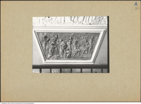 Vorderseite von ICCD [https://www.deutsche-digitale-bibliothek.de/content/lizenzen/rv-ez/] Beschwörung des Friedens von Vervins und Heinrich IV. schwört dem Protestantismus ab - , bh150564_recto. Foto.