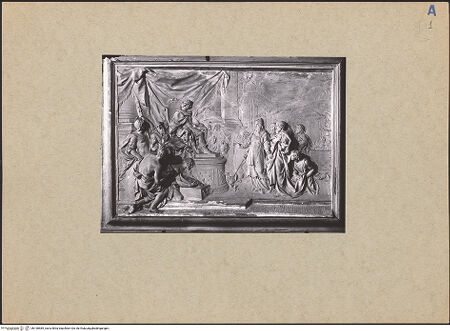 Vorderseite von ICCD [https://www.deutsche-digitale-bibliothek.de/content/lizenzen/rv-ez/] Joschija übergibt das Geld für den Tempel - , bh150589_recto. Foto.