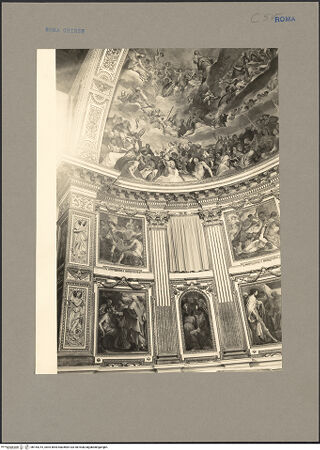 Vorderseite von Hutzel, Max [https://www.deutsche-digitale-bibliothek.de/content/lizenzen/rv-fz/] Santi Quattro CoronatiInneresCappella Maggiore - Linke Hälfte der Chorausmalung, bh154215_recto. Foto: Hutzel, Max.