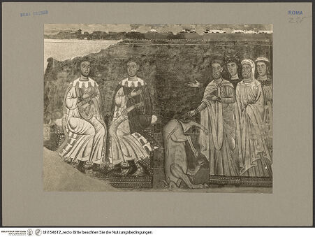 Vorderseite von Fototeca dell'Unione Internazionale presso l'American Academy in Rome [https://www.deutsche-digitale-bibliothek.de/content/lizenzen/rv-ez/] SilvesterlegendeDas Stier-Wunder - Gesamtansicht, bh154612_recto. Foto: Hutzel, Max.