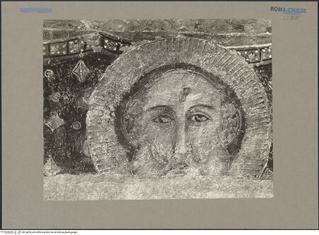 Vorderseite von Hutzel, Max [https://www.deutsche-digitale-bibliothek.de/content/lizenzen/rv-ez/] Heiliger Antonius Abbas (?), flankiert von der heiligen Katharina von Alexandria und einer weiteren Heiligen - Detail: Gesicht des Hl. Antonius Abbas, bh154620_recto. Foto: Hutzel, Max.