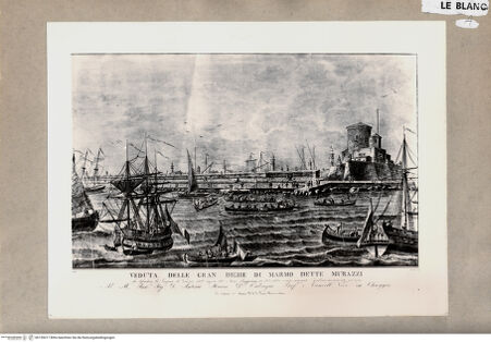 Vorderseite von Böhm [http://creativecommons.org/publicdomain/mark/1.0/] Veduta delle gran dighe di marmo dette murazzi - , bh155017. Foto.