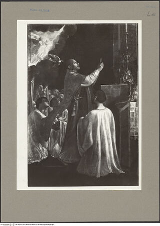 Vorderseite von Rigamonti [https://www.deutsche-digitale-bibliothek.de/content/lizenzen/rv-fz/] Seelenrettung durch das Meßopfer des heiligen Gregor - , bh155235_recto. Foto.