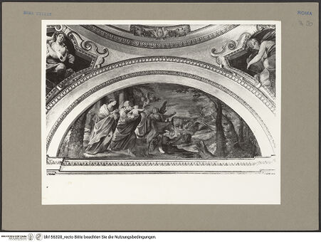 Vorderseite von Bibliotheca Hertziana [https://www.deutsche-digitale-bibliothek.de/content/lizenzen/rv-fz/] MarienzyklusRuhe auf der Flucht nach Ägypten - , bh155320_recto. Foto: Rigamonti.