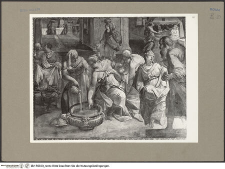 Vorderseite von Bibliotheca Hertziana [https://www.deutsche-digitale-bibliothek.de/content/lizenzen/rv-fz/] MarienzyklusGeburt Mariens - , bh155323_recto. Foto: Rigamonti.