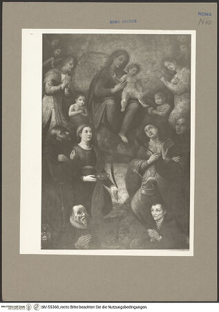 Vorderseite von Bibliotheca Hertziana [https://www.deutsche-digitale-bibliothek.de/content/lizenzen/rv-fz/] Madonna mit Heiligen - Gesamtansicht, bh155360_recto. Foto: Rigamonti.