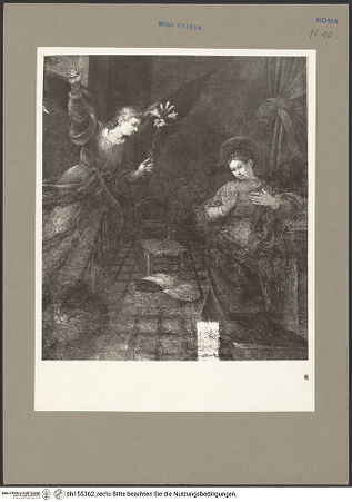 Vorderseite von Bibliotheca Hertziana [https://www.deutsche-digitale-bibliothek.de/content/lizenzen/rv-fz/] Verkündigung - Gesamtansicht, bh155362_recto. Foto: Rigamonti.