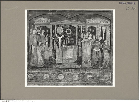 Vorderseite von Hirmer [https://www.deutsche-digitale-bibliothek.de/content/lizenzen/rv-ez/] Szenen aus dem Leben des heiligen KlemensDie Messe des heiligen Klemens - , bh155379_recto. Foto.