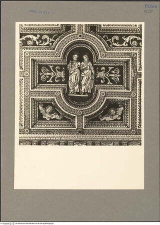 Vorderseite von Hutzel, Max [https://www.deutsche-digitale-bibliothek.de/content/lizenzen/rv-fz/] Ornamentierte Decke mit Reliefs (Heiliger Josef, Geburt Christi, Petrus und Paulus)Petrus und Paulus - Ansicht mit Rahmung, bh155848_recto. Foto: Hutzel, Max.