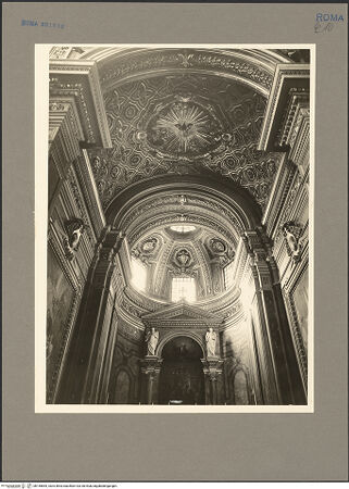 Vorderseite von Hutzel, Max [https://www.deutsche-digitale-bibliothek.de/content/lizenzen/rv-fz/] San Giuseppe dei Falegnami - Innenansicht zum Chor ins Gewölbe, bh155854_recto. Foto: Hutzel, Max.