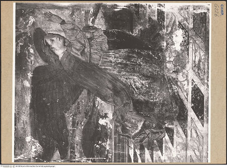 Vorderseite von ICCD [https://www.deutsche-digitale-bibliothek.de/content/lizenzen/rv-ez/] Verkündigung - Detail: Engel, bh158324_recto. Foto.