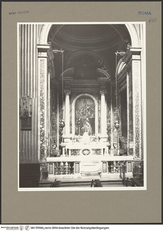 Vorderseite von Hutzel, Max [https://www.deutsche-digitale-bibliothek.de/content/lizenzen/rv-fz/] Santa Maria in MonserratoCappella della Madonna di Pilar - Blick aus dem Schiff in die Kapelle, bh159966_recto. Foto: Hutzel, Max.