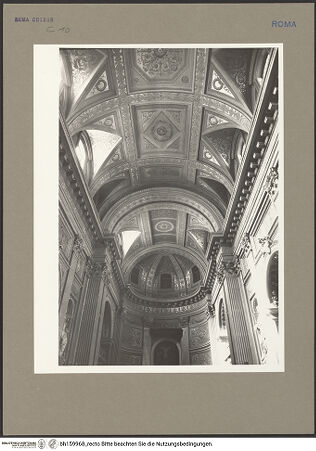 Vorderseite von Hutzel, Max [https://www.deutsche-digitale-bibliothek.de/content/lizenzen/rv-fz/] Santa Maria in Monserrato - Gewölbe, Blick gen Chor, bh159968_recto. Foto: Hutzel, Max.