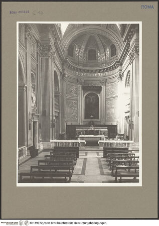 Vorderseite von Hutzel, Max [https://www.deutsche-digitale-bibliothek.de/content/lizenzen/rv-fz/] Santa Maria in Monserrato - Blick in die Apsis, bh159972_recto. Foto: Hutzel, Max.