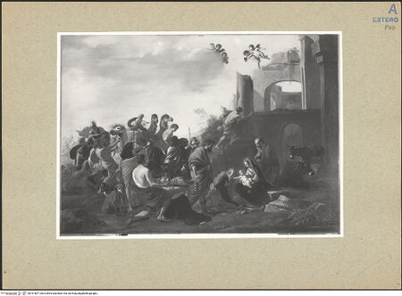 Vorderseite von ICCD [https://www.deutsche-digitale-bibliothek.de/content/lizenzen/rv-ez/] Die Anbetung des Christuskindes durch die Heiligen Drei Könige - , bh161867_recto. Foto.