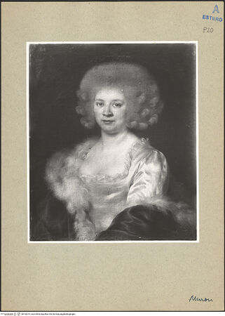 Vorderseite von ICCD [https://www.deutsche-digitale-bibliothek.de/content/lizenzen/rv-ez/] Dame in modischer Haartracht - , bh162014_recto. Foto.